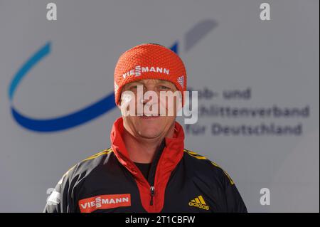 Norbert Loch, Cheftrainer Rodeln Portraet in Berchtesgaden, Deutschland am 13.03.2014 Stockfoto