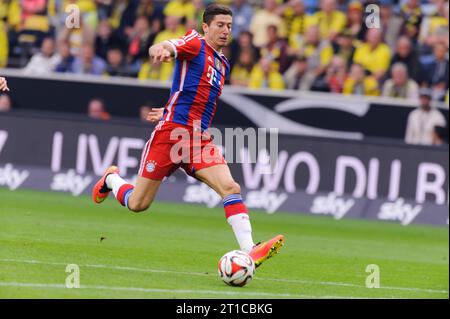 Robert Lewandowski (9 - FC Bayern München) Fussball DFL Supercup in Dortmund, Deutschland am 13.08.2014 Stockfoto