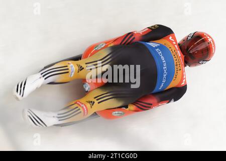 Felix LOCH Aktion Viessmann Rodel Welt Cup in Igls, Oesterreich am 30.11.2014 Stockfoto