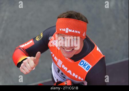 Felix LOCH Viessmann Rodel Welt Cup - Sprint in Igls, Oesterreich am 30.11.2014 Stockfoto