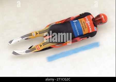 Felix LOCH Aktion Viessmann Rodel Welt Cup in Igls, Oesterreich am 30.11.2014 Stockfoto