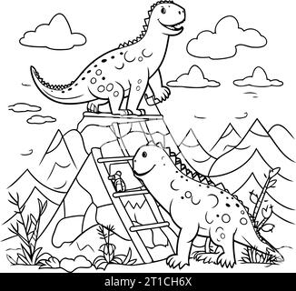 Dinosaurier-Cartoon-Design. Jurassic Kindheit Spiel Spaß Kind Spiel und Objekt Thema Vektor Illustration Stock Vektor