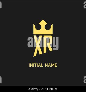 Monogramm-XR-Logo-Schildkröte, elegante und luxuriöse Vektorgrafik im ersten Logostil Stock Vektor