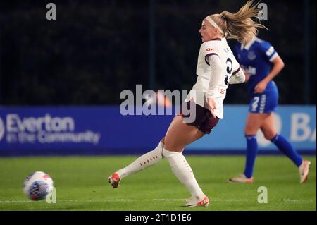 Chloe Kelly spielte im FA Women's Continental Tyres League Cup Gruppe B Spiel zwischen Everton und Manchester City am 11. Oktober 2023 im Walton Hall Park in Liverpool. (Foto von Alan Edwards für f2images) Stockfoto