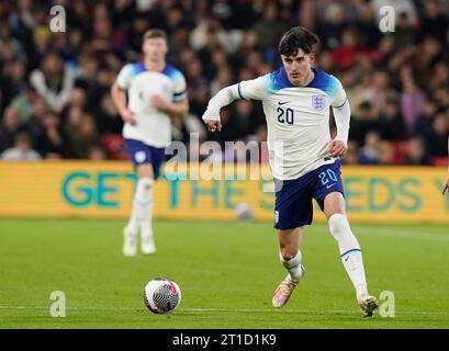 Nottingham, Großbritannien. Oktober 2023. Tino Livramento aus England während des Qualifikationsspiels der UEFA-U21-Europameisterschaft auf dem City Ground in Nottingham. Der Bildnachweis sollte lauten: Andrew Yates/Sportimage Credit: Sportimage Ltd/Alamy Live News Stockfoto