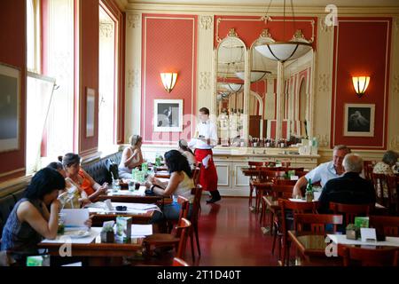 Cafe Louvre in Narodni Trida 2 Straße, Nove Mesto, Prag, Tschechische Republik. Stockfoto