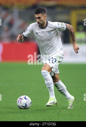 Mailand, Italien, 30. September 2023. Mattia Zaccagni von der SS Lazio während des Spiels der Serie A bei Giuseppe Meazza, Mailand. Der Bildnachweis sollte lauten: Jonathan Moscrop / Sportimage Stockfoto