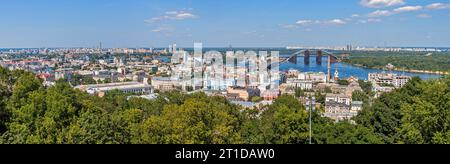 Blick auf die Altstadt von Kiew. Podol. Podil. Stockfoto