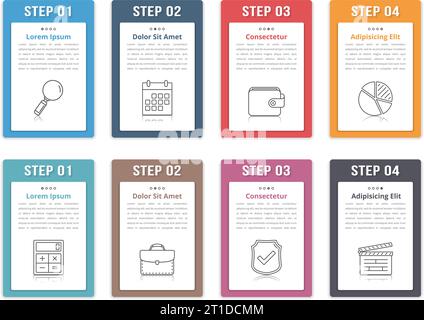 Satz von infografik Elemente mit Zahlen, Symbolen und Platz für Ihren Text, Workflow, Prozess, Schritte und Optionen verwendet werden kann, Vector EPS 10 Illustr Stock Vektor
