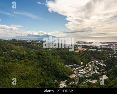 Blick auf die Gemeinde Titioro Papeete, Französisch-Polynesien Stockfoto