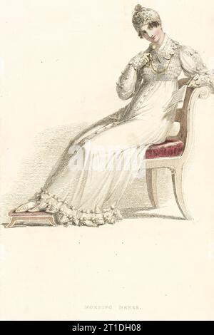 Modeteller (Morgenkleid), 1814. Stockfoto