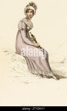 Modeteller (Morgenkleid), 1814. Stockfoto