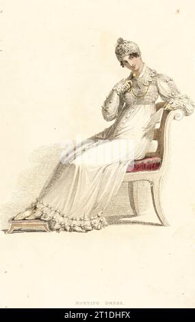 Modeteller (Morgenkleid), 1814. Stockfoto