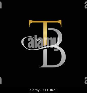 TB-Logo, TB-Monogramm, Initialen BT-Logo, Letter BT-Logo, elegant, Symbol, Vektor Stock Vektor