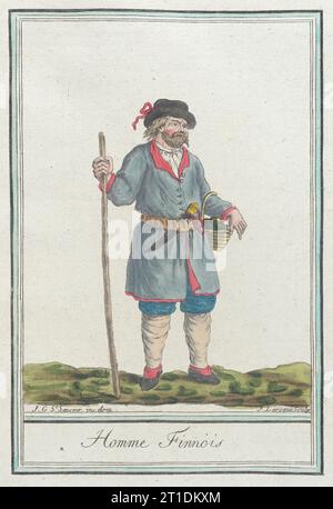 Kostüme de Diff&#xe9;Miete zahlt, 'Homme Finnois', c1797. Stockfoto