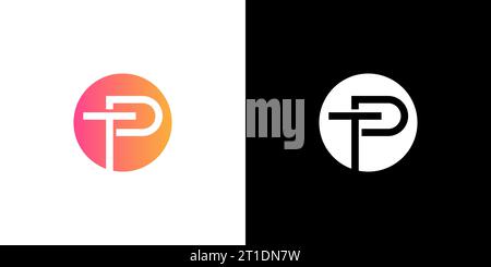 TP PT-Logo, PT TP-Monogramm, ursprüngliches TP PT-Logo, Letter PT TP-Logo, Symbol, Vektor Stock Vektor