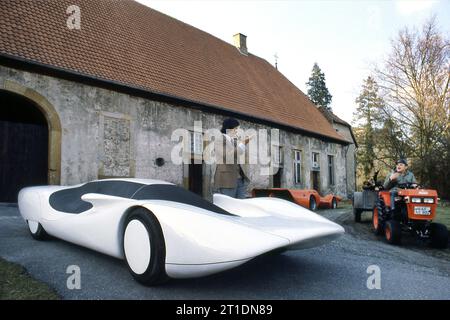 Industriedesigner Luigi Colarni zu Hause in Deutschland 1978 Stockfoto