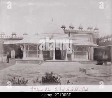 Futtehpore Sikri, Grab von Scheich Selim Chisti, Ende der 1860er Jahre Stockfoto