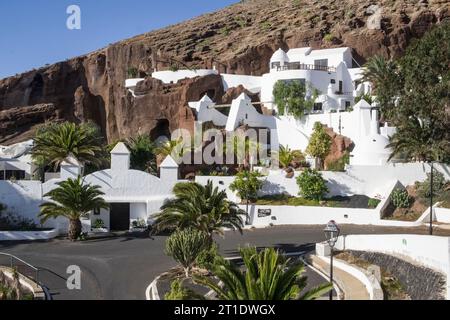 Spanien, Kanarische Inseln, Lanzarote: Lagomar Museum, Museao Lagomar oder Casa Omar Sharif, entworfen vom Architekten Jesus Soto, in Nazaret Stockfoto