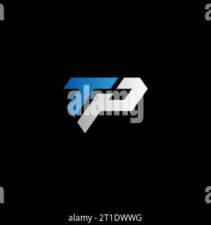 TP-Logo, TP-Monogramm, ursprüngliches TP-Logo, Letter TP-Logo, Symbol, Vektor Stock Vektor