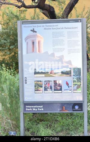 Tumacacori, AZ. USA. 10/9/2023. Die Mission San Cayetano del Tumacácori wurde 1691 von den Jesuiten in der Nähe einer Siedlung von Sobaipuri gegründet Stockfoto