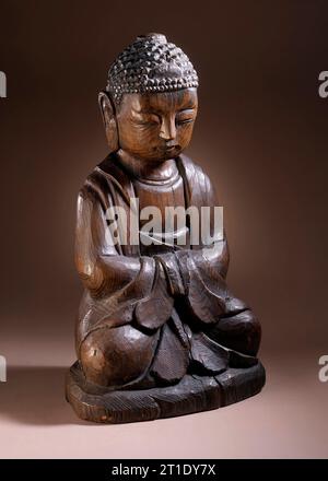 Shakyamuni mit Sitz, 18.-19. Jahrhundert. Stockfoto