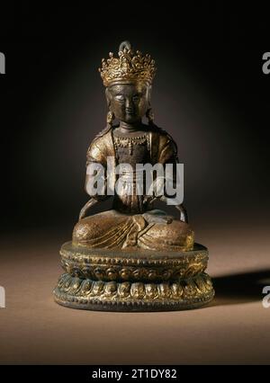 Avalokiteshvara (Kwanum), der Bodhisattva der Barmherzigkeit, 15. Bis Anfang des 16. Jahrhunderts. Stockfoto