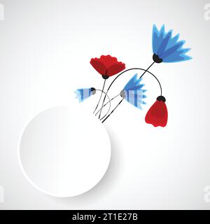 Abstrakter Naturhintergrund. Feldblumen. Vektor Stock Vektor