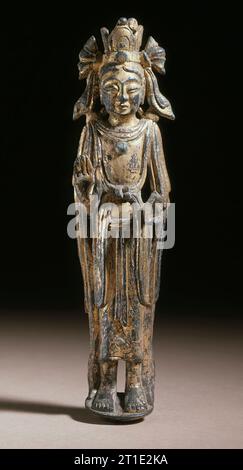 Wahrscheinlich Avalokiteshvara (Guanyin), der Bodhisattva der Barmherzigkeit, zwischen 591 und 618. Stockfoto