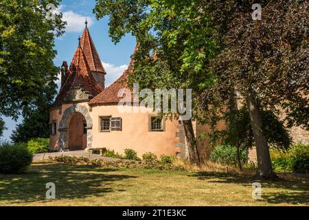 Burgtor in Rothenburg ob der Tauber, Mittelfranken, Bayern, Deutschland Stockfoto