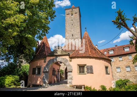 Burgtor in Rothenburg ob der Tauber, Mittelfranken, Bayern, Deutschland Stockfoto