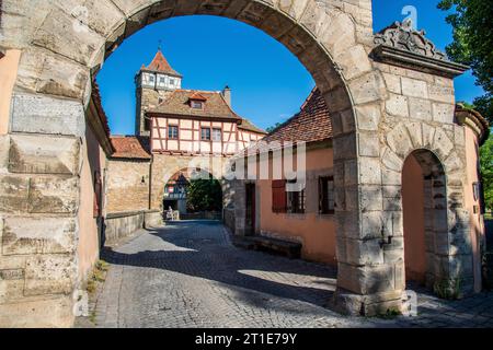 Röderbastei in Rothenburg ob der Tauber, Mittelfranken, Bayern, Deutschland Stockfoto