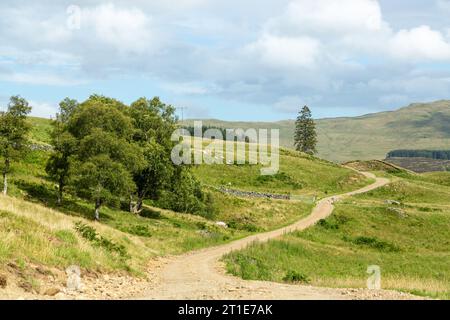 Der Rob Roy Way Wanderweg in der Nähe von Amulree, Perthshire, Schottland Stockfoto