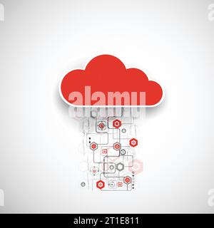 Web Cloud Banner-Vorlage. Vektor Stock Vektor