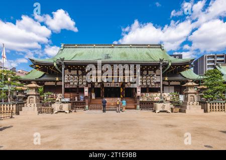 7. Oktober 2023: Osaka Tenmangu Schrein, ein Shinto-Schrein, der im Jahr 949 gegründet wurde und sich in Osaka, Kansai befindet. Es ist berühmt für den Tenjin Matsuri, ran Stockfoto