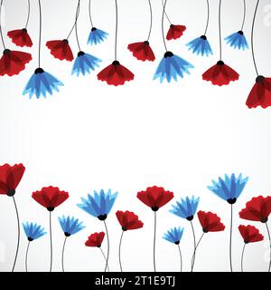 Abstrakter Naturhintergrund. Feldblumen. Vektor Stock Vektor