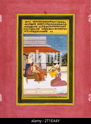 Shri Raga, Folio aus einer Ragamala (Garland of Melodies), zwischen 1850 und 1900. Stockfoto