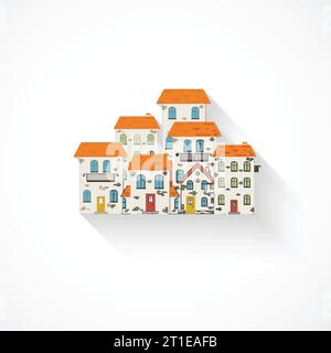 Stadthintergrund mit Schattenmotiv Stock Vektor
