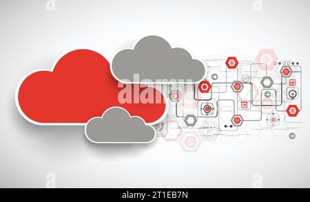 Web Cloud Banner-Vorlage. Vektor Stock Vektor