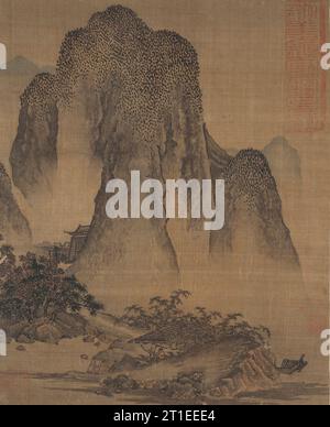 Landschaft im Stil von Fan Kuan (Bild 1 von 2), späte Yuan oder frühe Ming-Dynastie (14.-15. Jahrhundert). Stockfoto