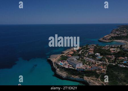 Imagen aerea de playas de Mallorca Stockfoto