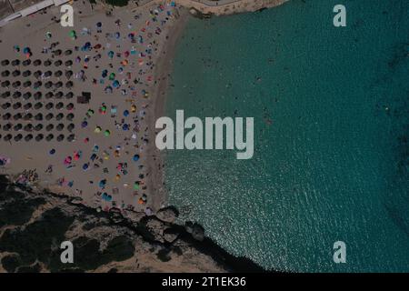 Imagen aerea de playas de Mallorca Stockfoto
