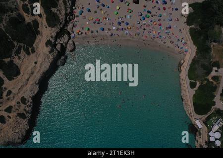 Imagen aerea de playas de Mallorca Stockfoto