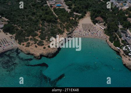 Imagen aerea de playas de Mallorca Stockfoto