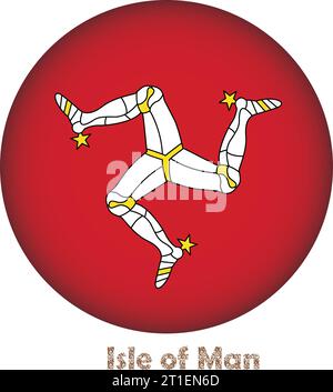 Flaggenform der Isle of man Stock Vektor