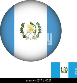 Guatemala Flag Runde Form Stock Vektor