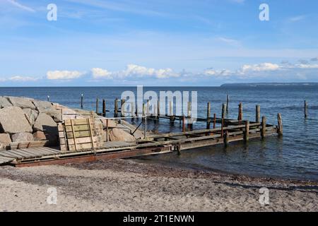 Pier am Strand von Vitt auf der Ostseeinsel Rügen Stockfoto