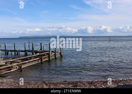 Pier am Strand von Vitt auf der Ostseeinsel Rügen Stockfoto