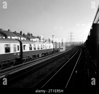 Reise von London Waterloo nach Weymouth 1966. Stockfoto