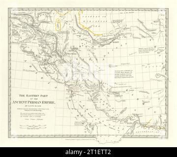 PERSIEN (IRAN) . Östlicher Teil des alten Persischen Reiches. Iraq.SDUK 1844-Karte Stockfoto